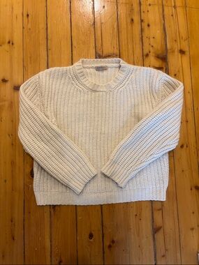 Cream Fisherman’s Cashmere Crewneck Sweater